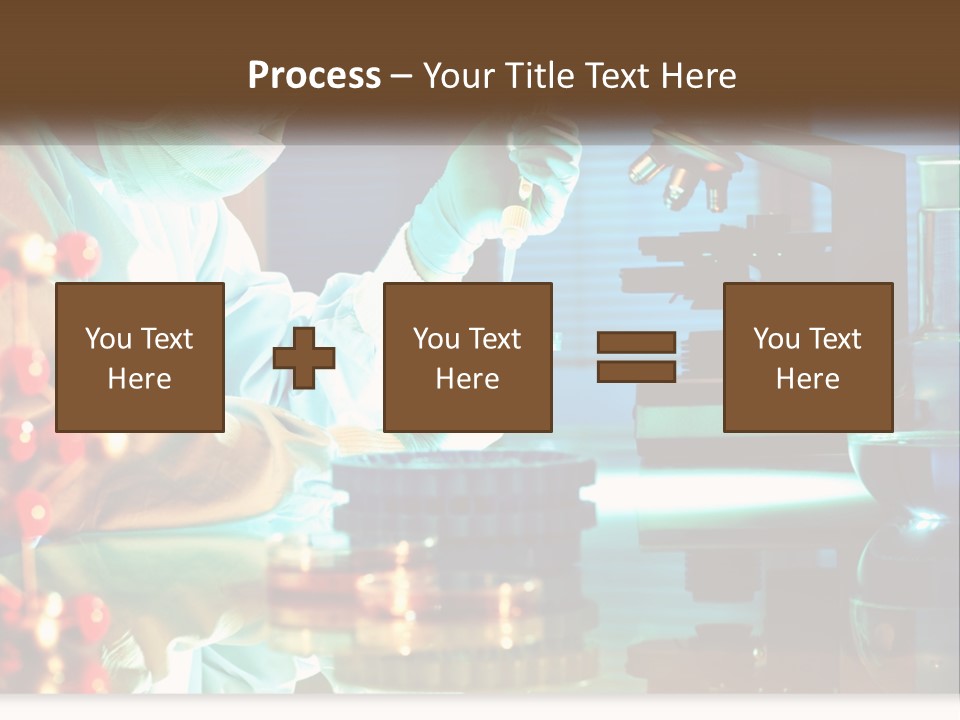 A Man In A Lab Coat Is Doing Something PowerPoint Template