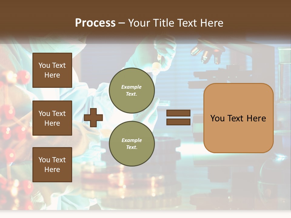 A Man In A Lab Coat Is Doing Something PowerPoint Template