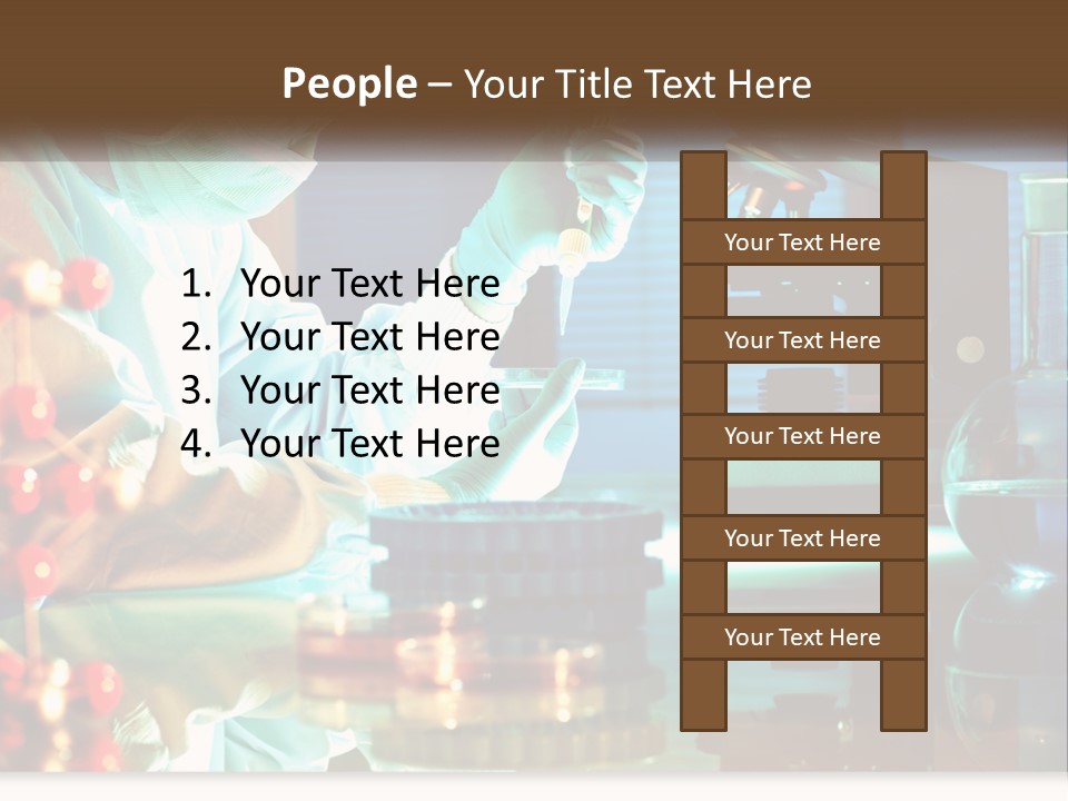 A Man In A Lab Coat Is Doing Something PowerPoint Template