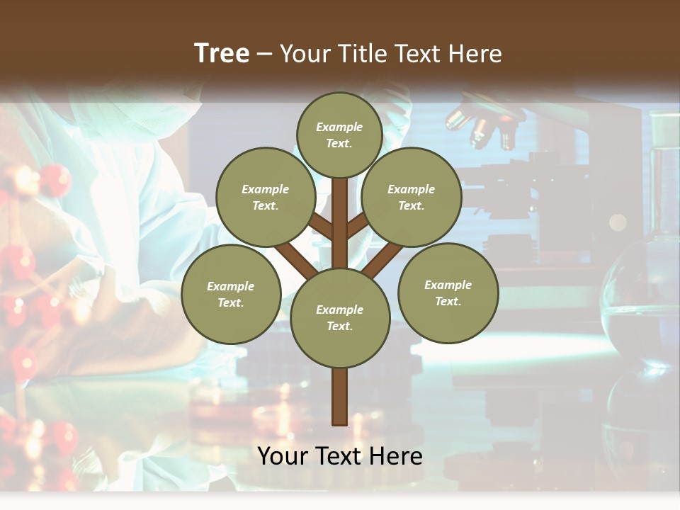 A Man In A Lab Coat Is Doing Something PowerPoint Template