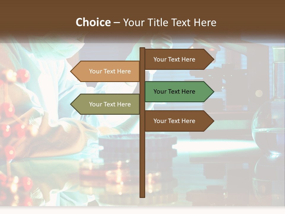 A Man In A Lab Coat Is Doing Something PowerPoint Template