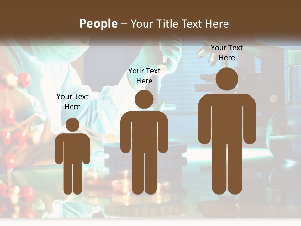 A Man In A Lab Coat Is Doing Something PowerPoint Template