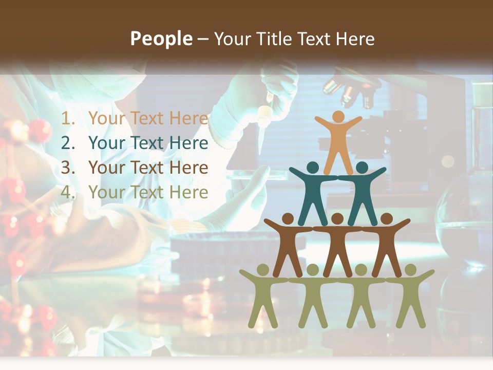 A Man In A Lab Coat Is Doing Something PowerPoint Template