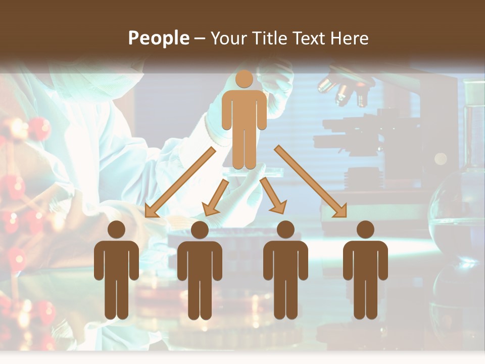 A Man In A Lab Coat Is Doing Something PowerPoint Template
