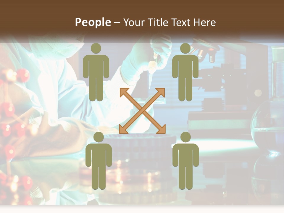 A Man In A Lab Coat Is Doing Something PowerPoint Template