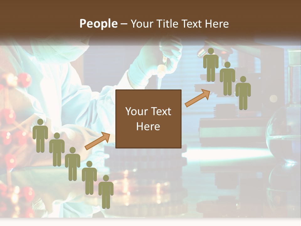 A Man In A Lab Coat Is Doing Something PowerPoint Template