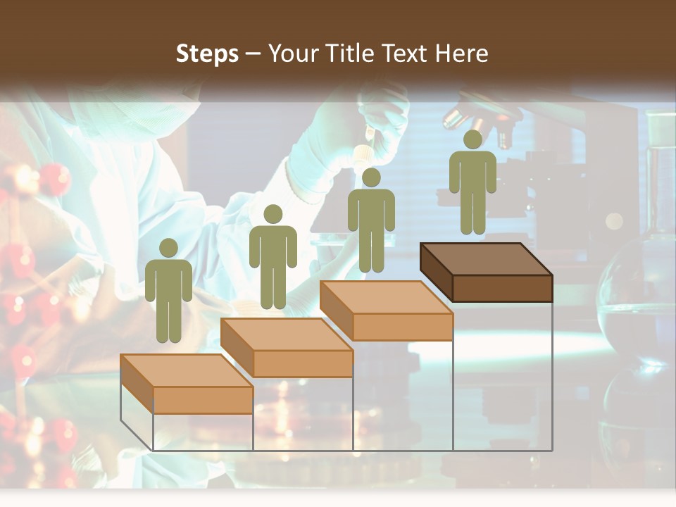 A Man In A Lab Coat Is Doing Something PowerPoint Template