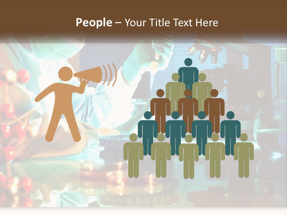 A Man In A Lab Coat Is Doing Something PowerPoint Template