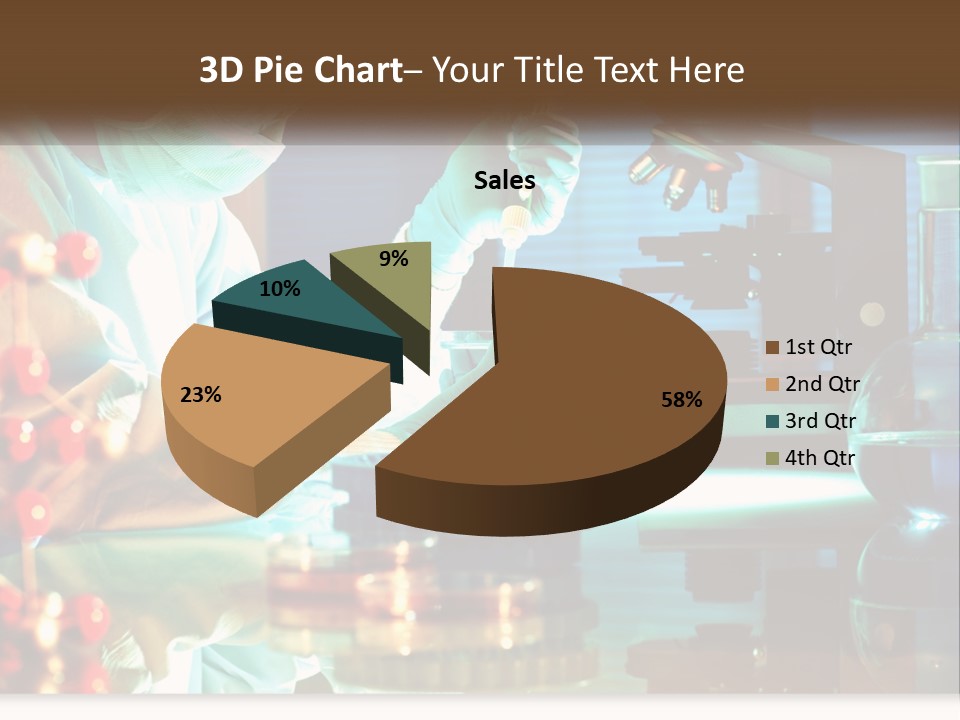 A Man In A Lab Coat Is Doing Something PowerPoint Template