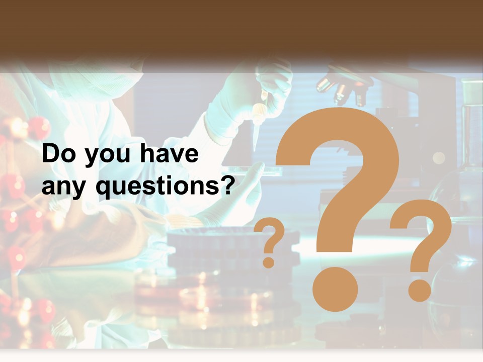 A Man In A Lab Coat Is Doing Something PowerPoint Template