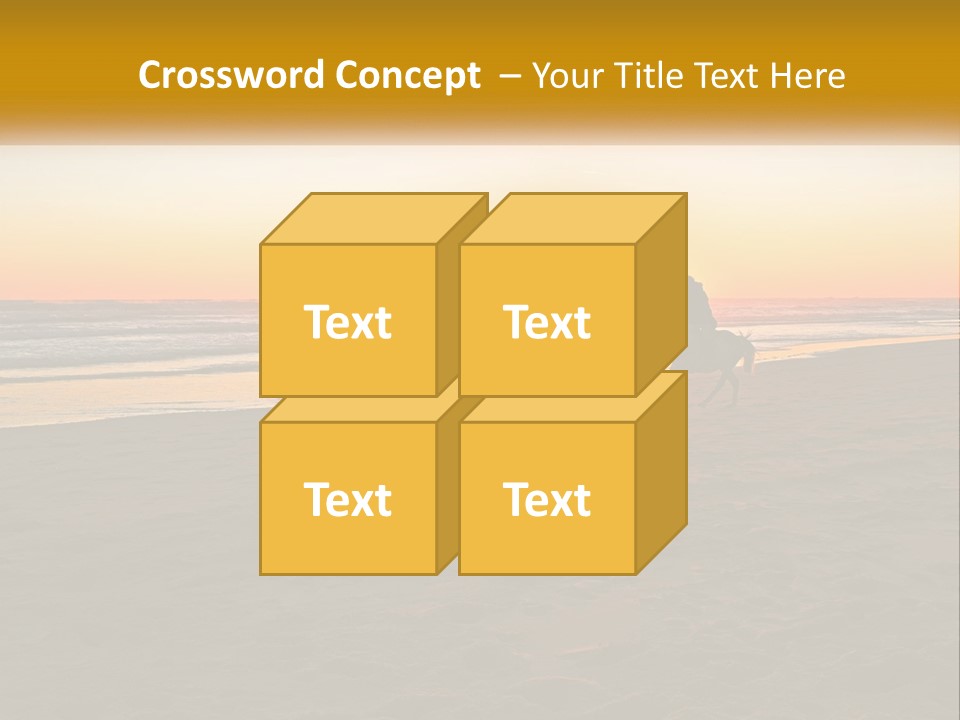 A Group Of People Riding Horses On A Beach At Sunset PowerPoint Template