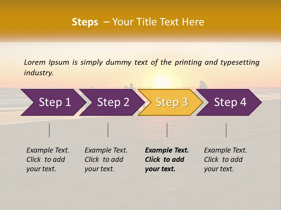 A Group Of People Riding Horses On A Beach At Sunset PowerPoint Template
