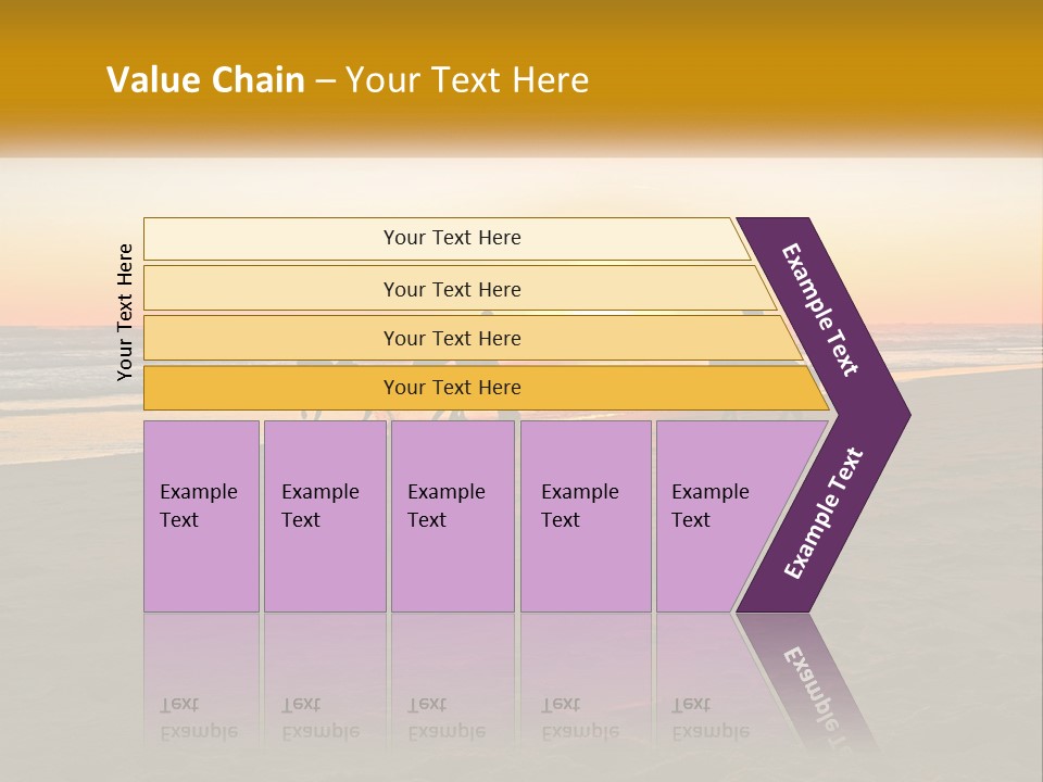 A Group Of People Riding Horses On A Beach At Sunset PowerPoint Template