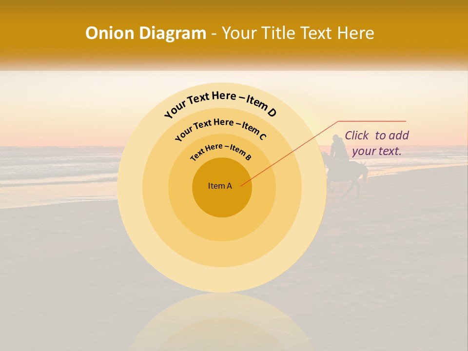 A Group Of People Riding Horses On A Beach At Sunset PowerPoint Template