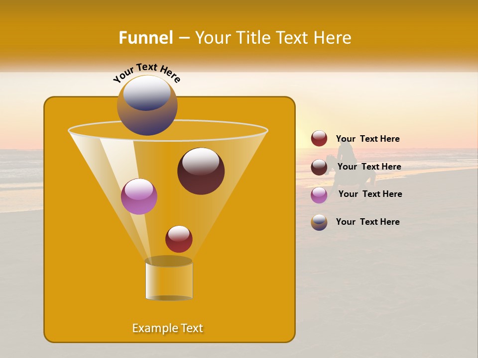 A Group Of People Riding Horses On A Beach At Sunset PowerPoint Template