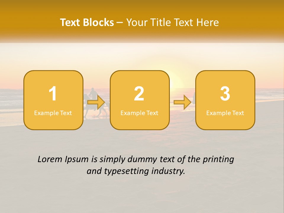 A Group Of People Riding Horses On A Beach At Sunset PowerPoint Template