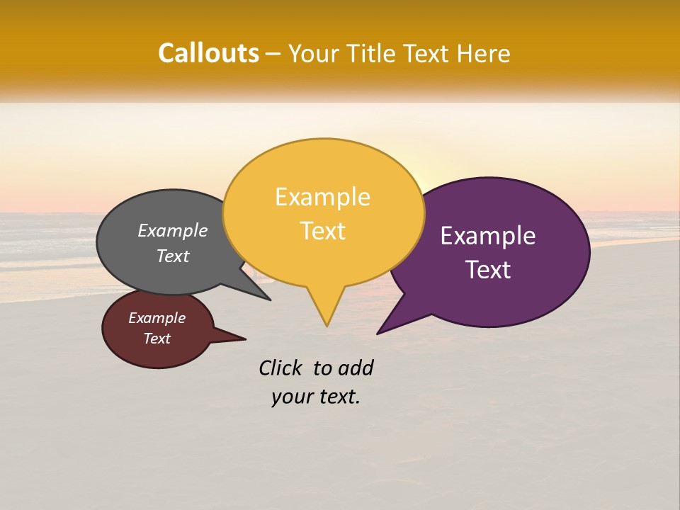 A Group Of People Riding Horses On A Beach At Sunset PowerPoint Template