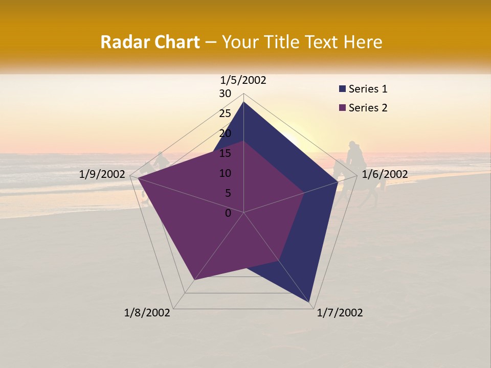 A Group Of People Riding Horses On A Beach At Sunset PowerPoint Template