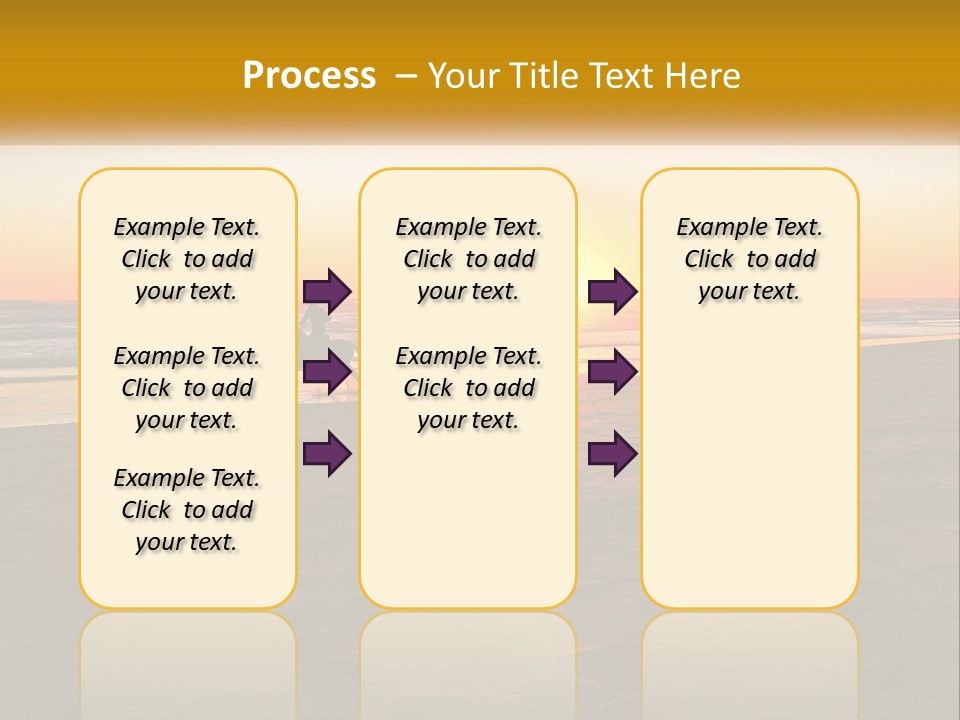 A Group Of People Riding Horses On A Beach At Sunset PowerPoint Template