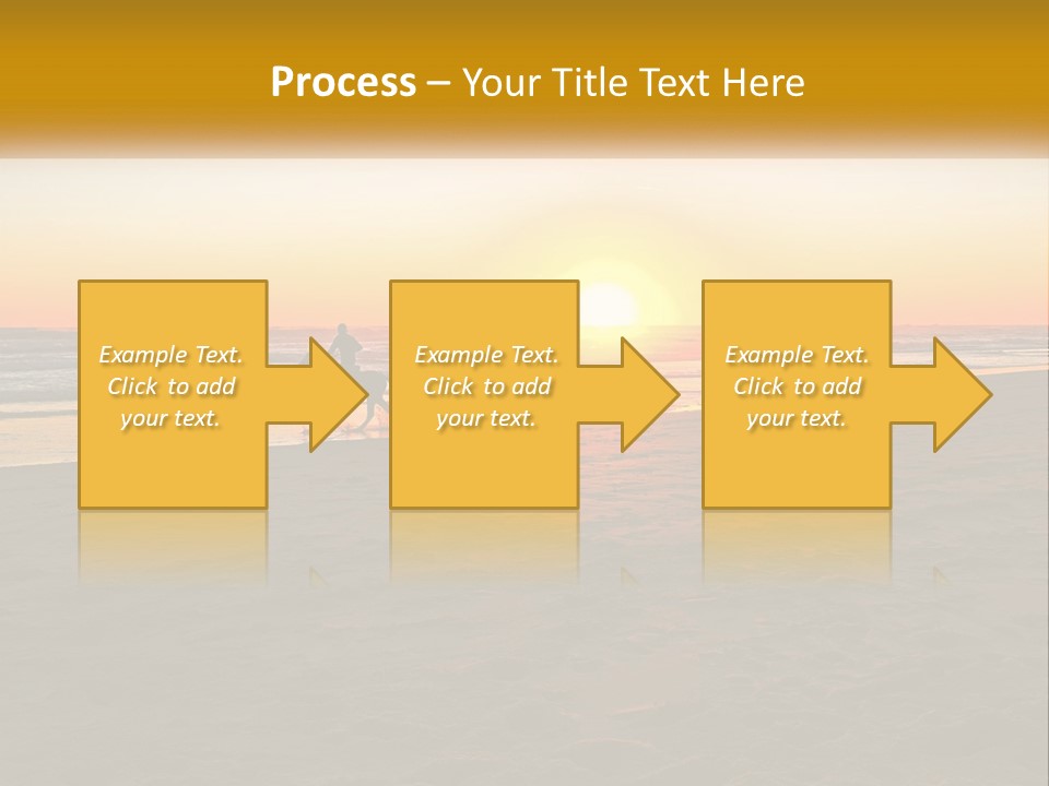 A Group Of People Riding Horses On A Beach At Sunset PowerPoint Template