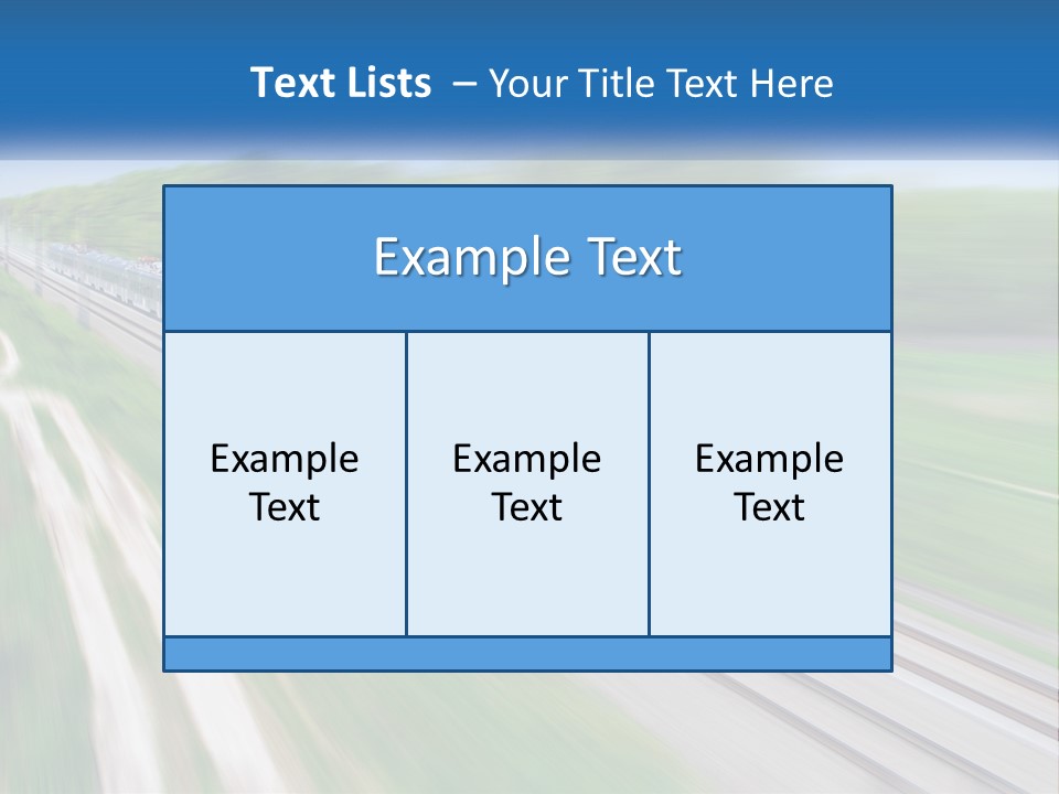 A Train Traveling Down A Track With Trees In The Background PowerPoint Template