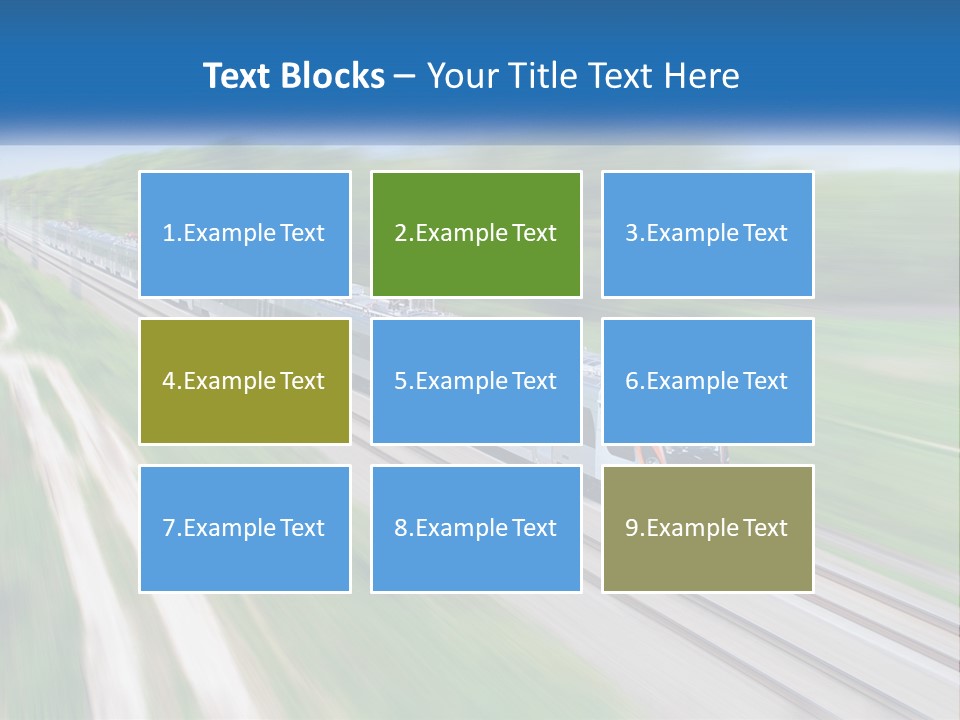 A Train Traveling Down A Track With Trees In The Background PowerPoint Template