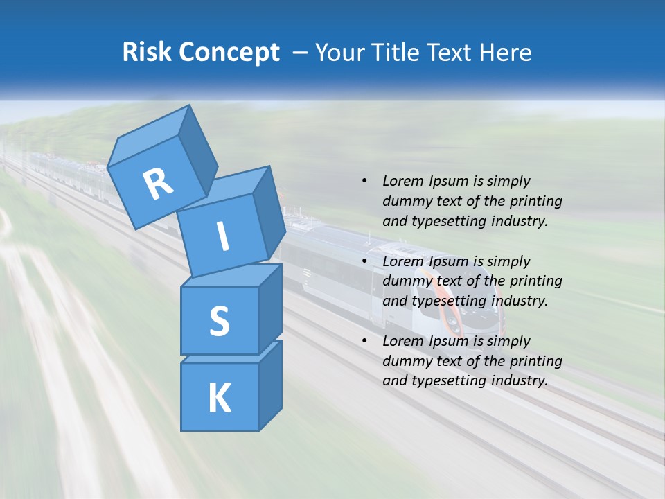 A Train Traveling Down A Track With Trees In The Background PowerPoint Template