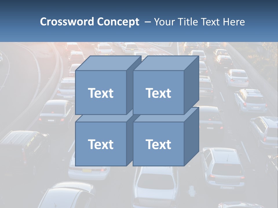 A Highway Filled With Lots Of Traffic At Sunset PowerPoint Template
