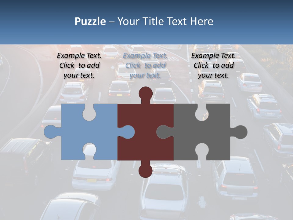 A Highway Filled With Lots Of Traffic At Sunset PowerPoint Template