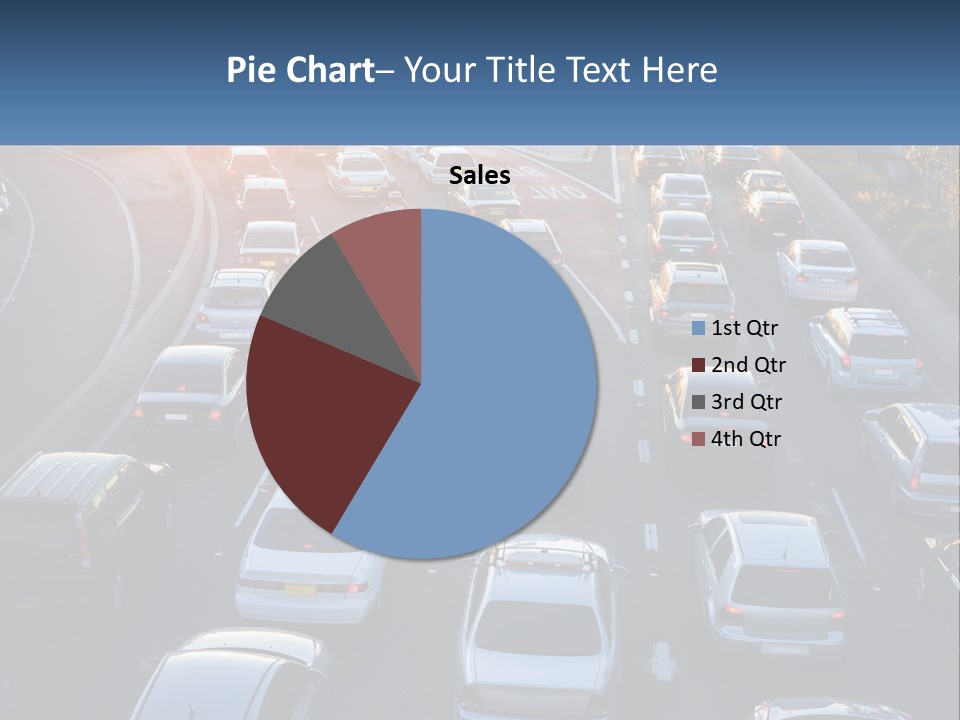 A Highway Filled With Lots Of Traffic At Sunset PowerPoint Template
