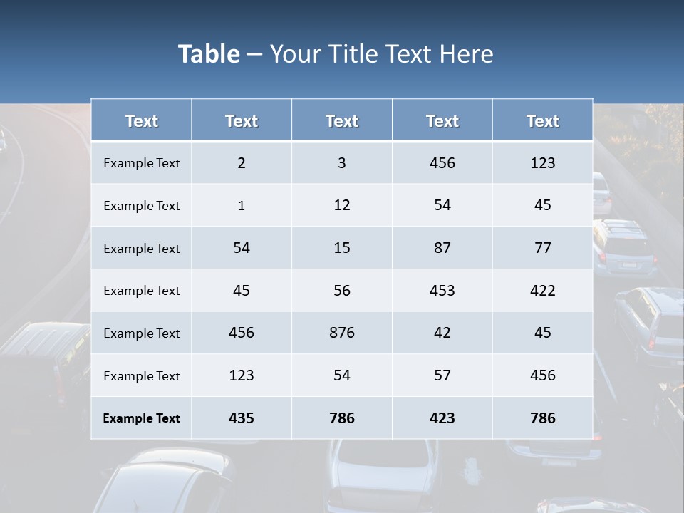 A Highway Filled With Lots Of Traffic At Sunset PowerPoint Template