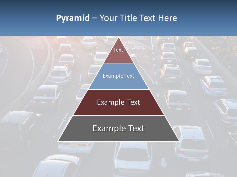 A Highway Filled With Lots Of Traffic At Sunset PowerPoint Template