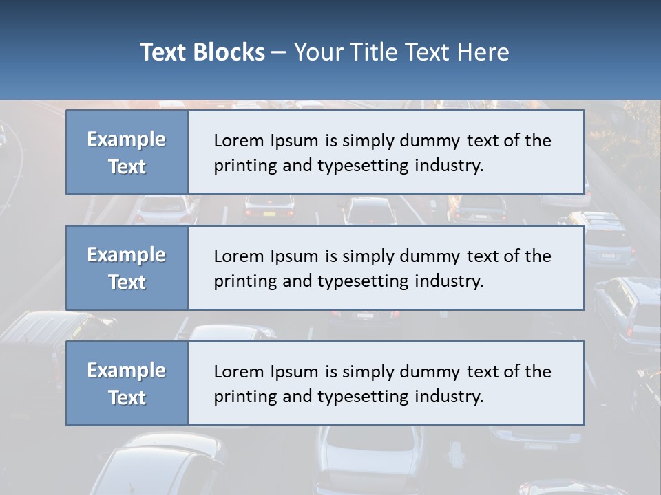 A Highway Filled With Lots Of Traffic At Sunset PowerPoint Template