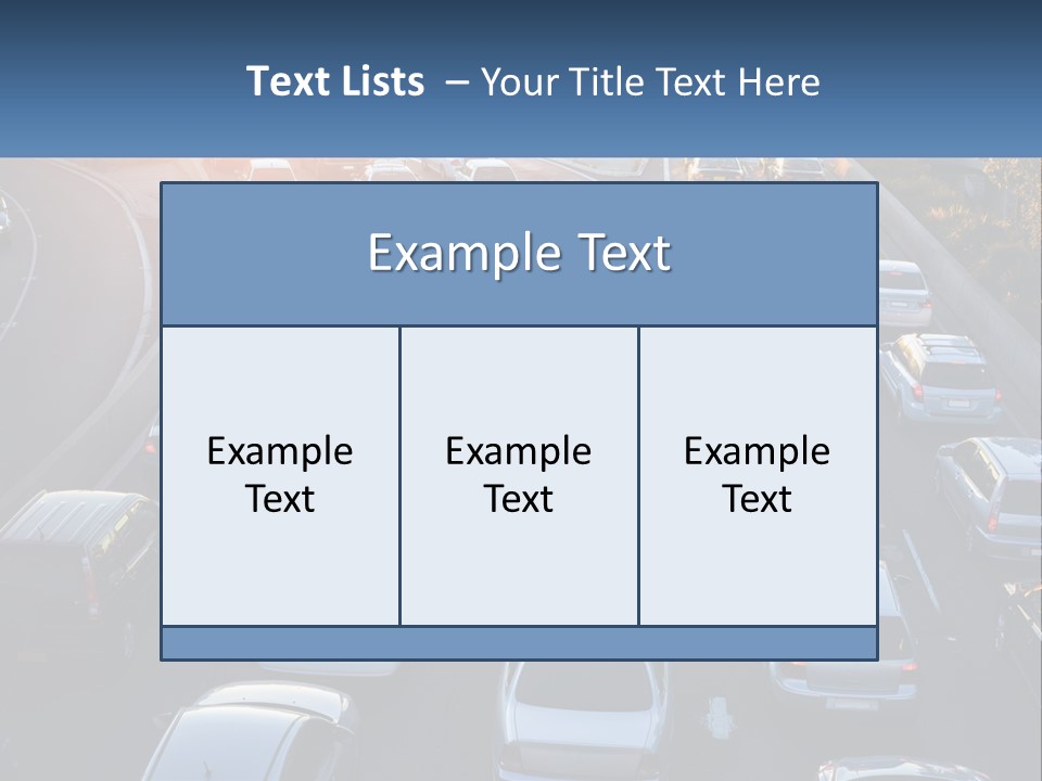 A Highway Filled With Lots Of Traffic At Sunset PowerPoint Template