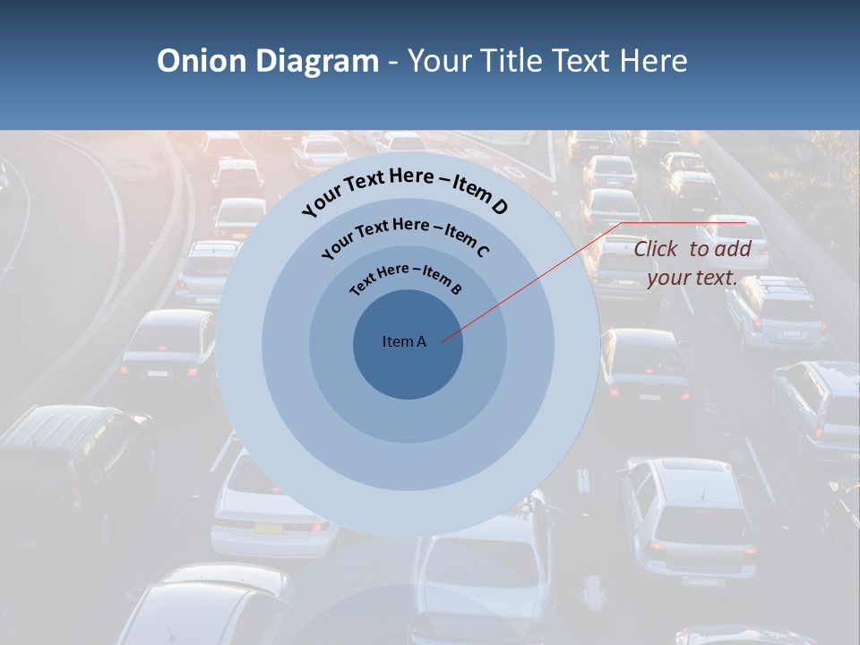 A Highway Filled With Lots Of Traffic At Sunset PowerPoint Template