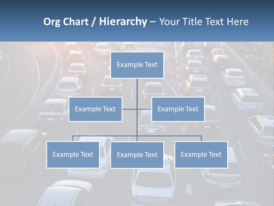 A Highway Filled With Lots Of Traffic At Sunset PowerPoint Template
