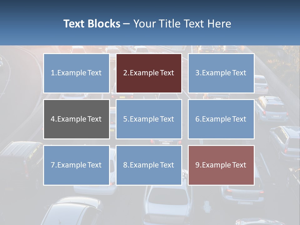 A Highway Filled With Lots Of Traffic At Sunset PowerPoint Template