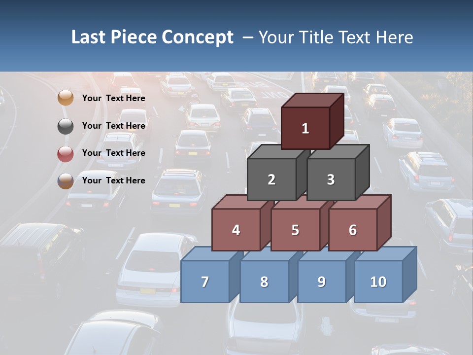 A Highway Filled With Lots Of Traffic At Sunset PowerPoint Template