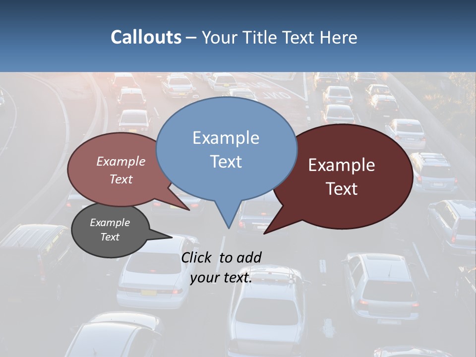 A Highway Filled With Lots Of Traffic At Sunset PowerPoint Template