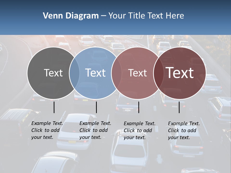 A Highway Filled With Lots Of Traffic At Sunset PowerPoint Template