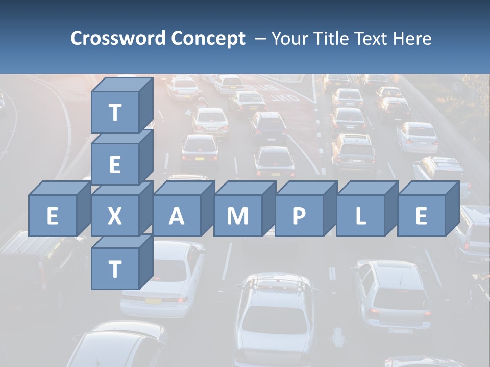 A Highway Filled With Lots Of Traffic At Sunset PowerPoint Template