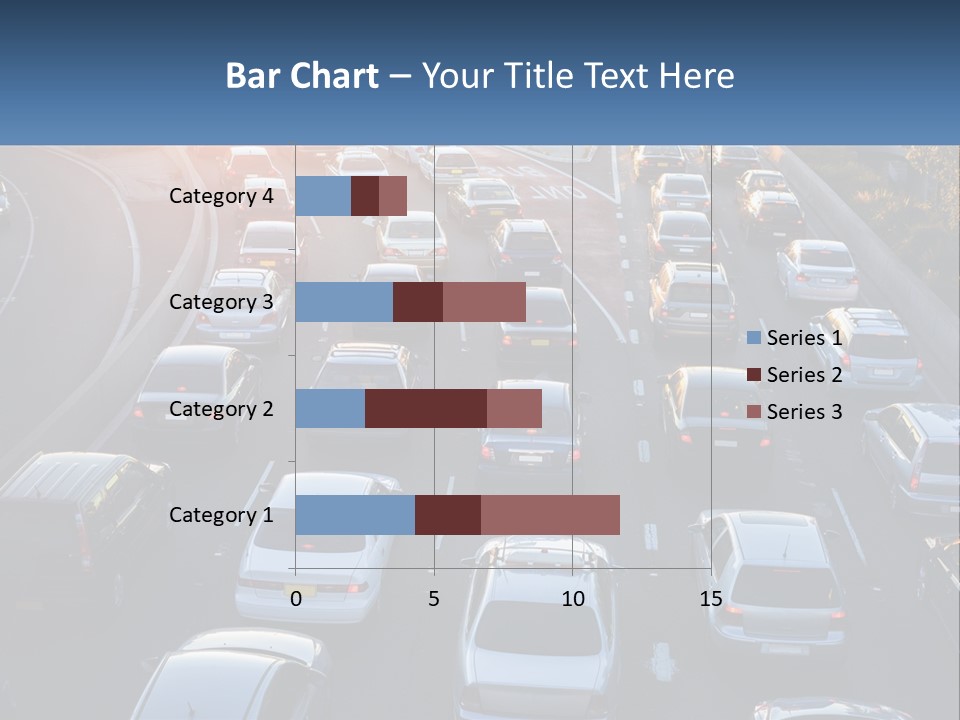 A Highway Filled With Lots Of Traffic At Sunset PowerPoint Template