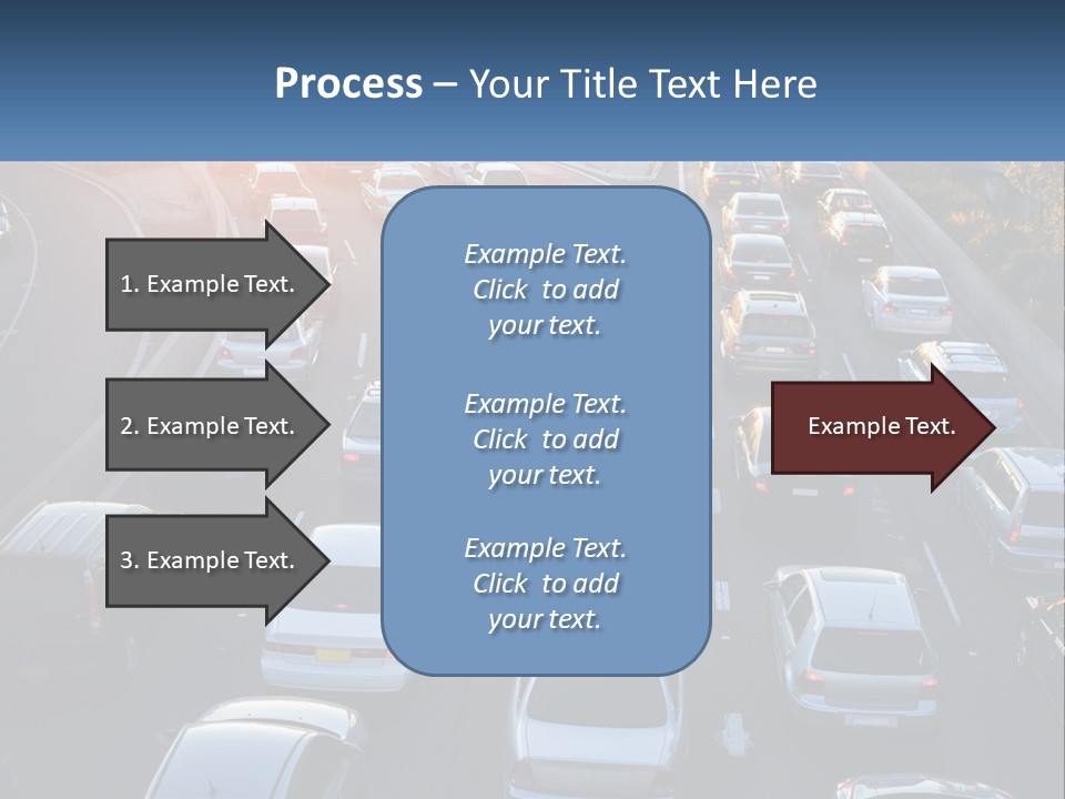 A Highway Filled With Lots Of Traffic At Sunset PowerPoint Template