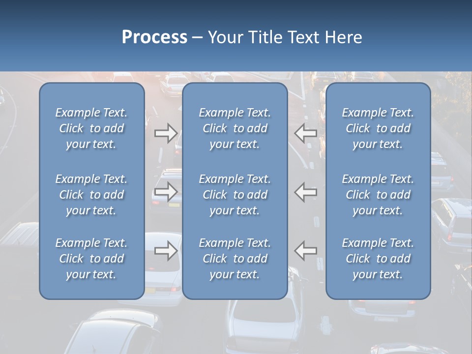 A Highway Filled With Lots Of Traffic At Sunset PowerPoint Template