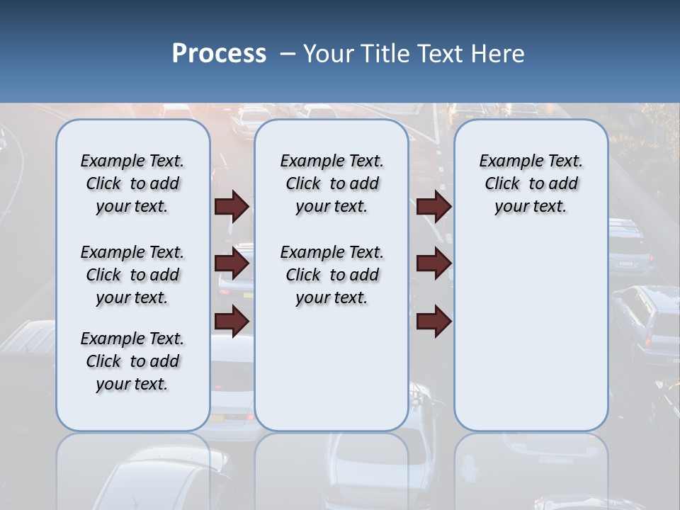 A Highway Filled With Lots Of Traffic At Sunset PowerPoint Template