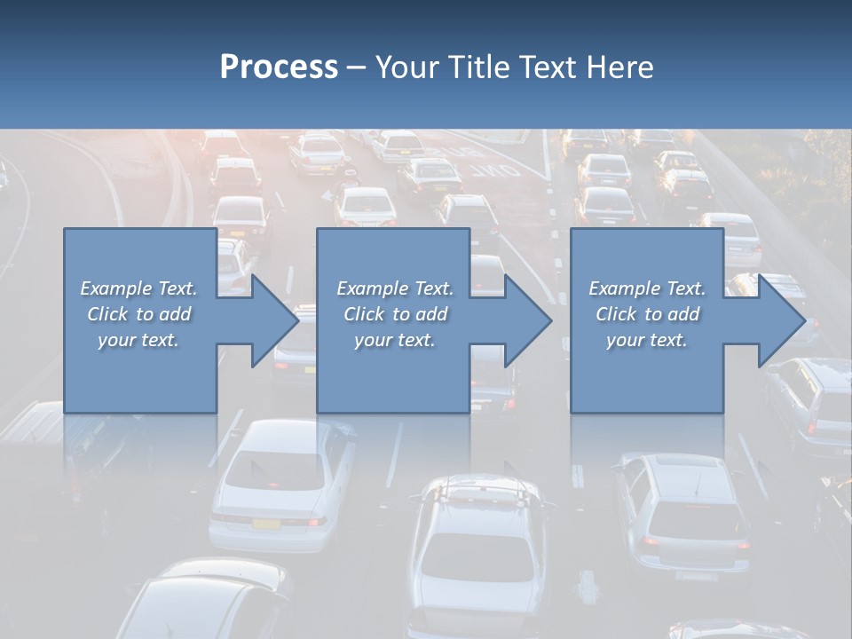 A Highway Filled With Lots Of Traffic At Sunset PowerPoint Template
