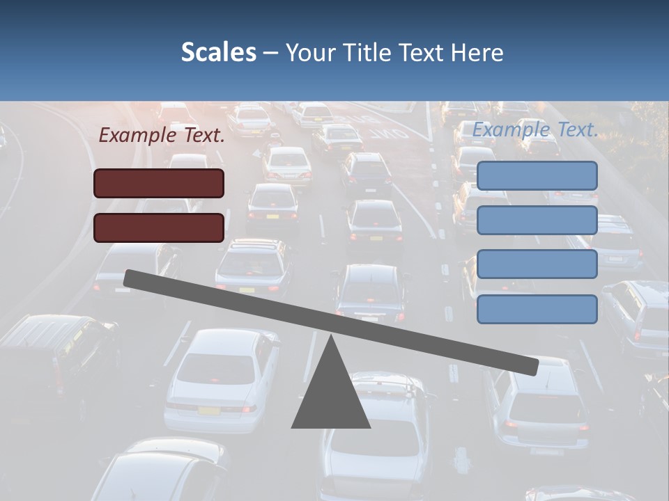 A Highway Filled With Lots Of Traffic At Sunset PowerPoint Template