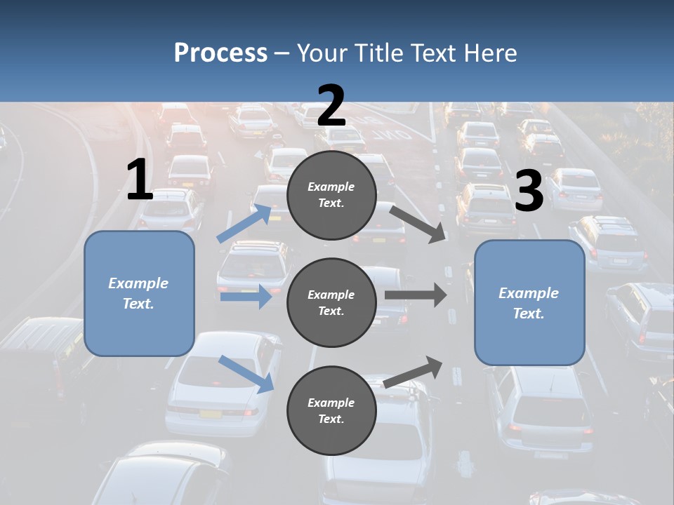 A Highway Filled With Lots Of Traffic At Sunset PowerPoint Template