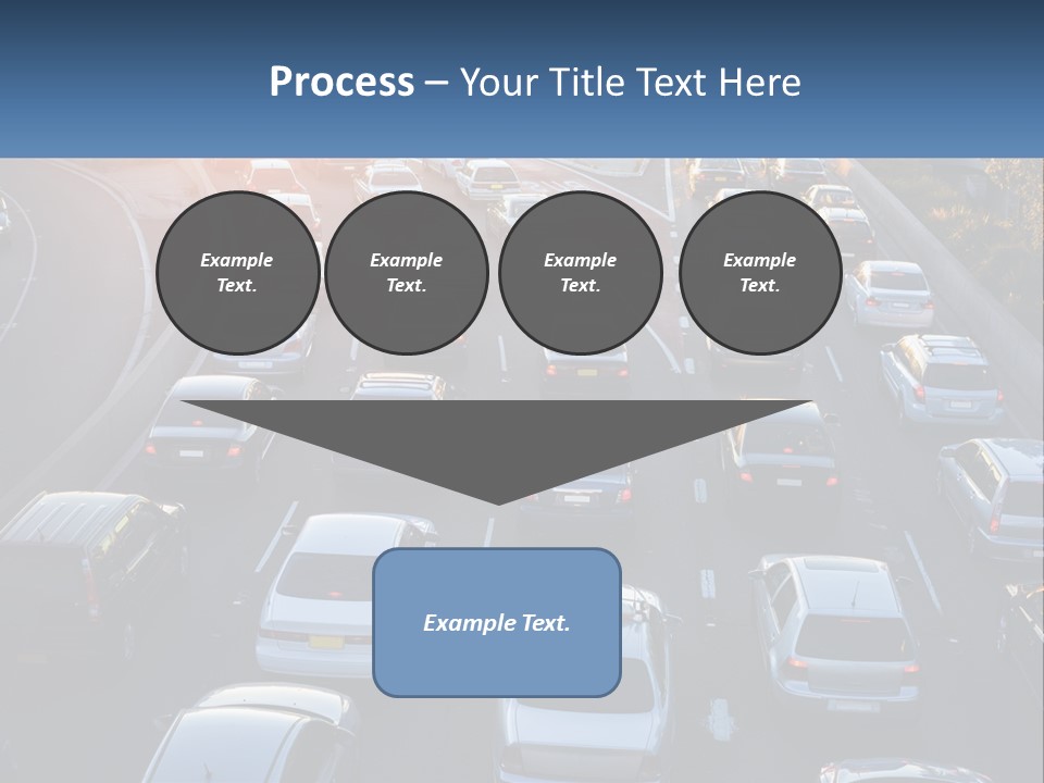 A Highway Filled With Lots Of Traffic At Sunset PowerPoint Template