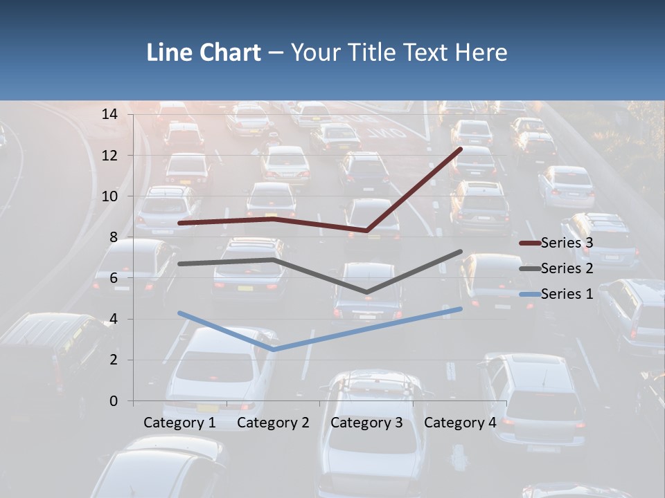 A Highway Filled With Lots Of Traffic At Sunset PowerPoint Template